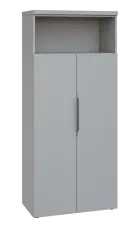 SIN 5 - 82DN kancelářská skříň, 2-dveřová/nika, 1820x800x400, šedá